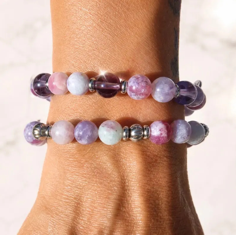 TTT Live Exclusive Pink Tourmaline Gemstone Bracelet Bundle 7-21