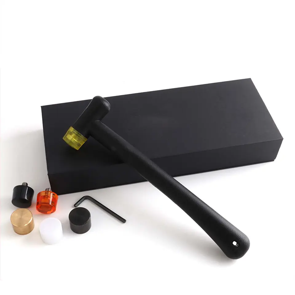 DIY Jewelry Making Professional Hammer Kit - 1 Kit with Interchangeable Heads, Boosts Creativity and Efficiency for Metalworking Crafting Projects