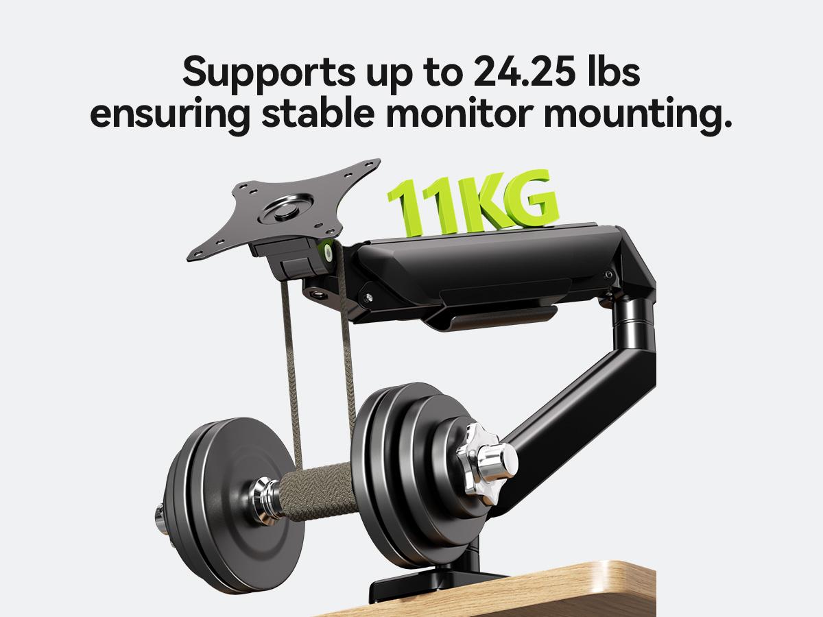 Monitor Stand for Desk, Adjustable Height Computer Monitor Riser, Aluminum Desktop Stand for Laptop, PC, iMac, Ergonomic Screen Stand, Space Saving