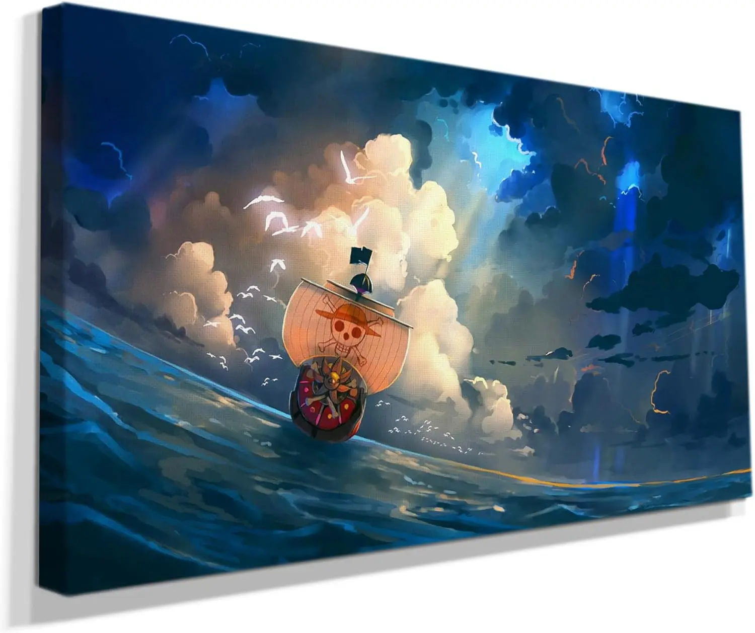 Thousand Sunny One Piece Anime Canvas Wall Art Decoration - Ready to Hang Framed - Perfect Gift