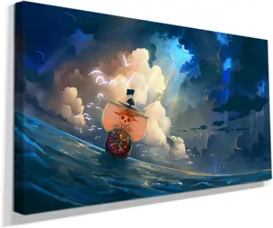 Thousand Sunny One Piece Anime Canvas Wall Art Decoration - Ready to Hang Framed - Perfect Gift