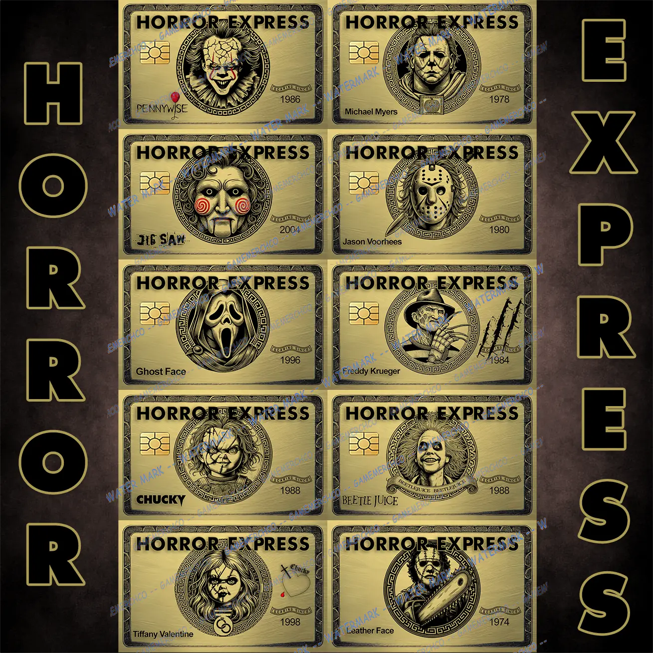 Horror Express Custom Credit Card Cover Halloween holiday Pop Culture Vinyl Skin Stickers