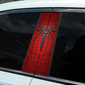 Artistic Creative Spider Personalized Car Stickers 2-Pack: 2-Piece Set - Waterproof, Scratch Resistant, Suitable for All Models - Auto Parts and Holiday Decorations for All Vehicles, Suitable for Laptops, Cars
