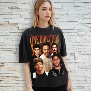 One Direction Bootleg Vintage T-Shirt, 1D Band Shirt Gift For Fan, Music Tour Graphic 90s tee