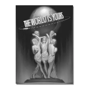 The World is Yours Motivational Canvas Painting Scarface Movie Poster