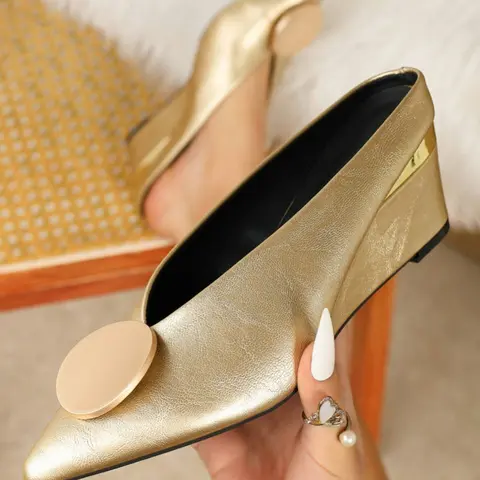 Women's Thick Sole Rubber Wedge Sandals, Breathable Comfort Multifunctional Shoes, High-End Casual Fairy Wedge Sandals for Vacation and Daily Wear, Wedges Footwear