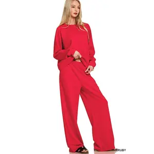 Scuba Crewneck Pullover & Pants 2 Pieces Set