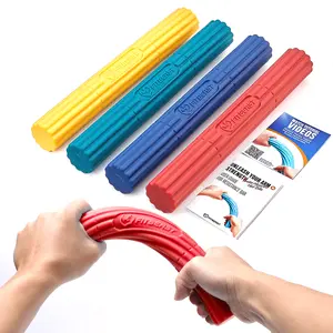 FitBeast 4-Piece Set Flex Bar, Tennis Elbow Bar - Ideal for Improve Grip Strength, Fitness Resistance Bar for Golfer's Elbow & Tendinitis, Twist Bar