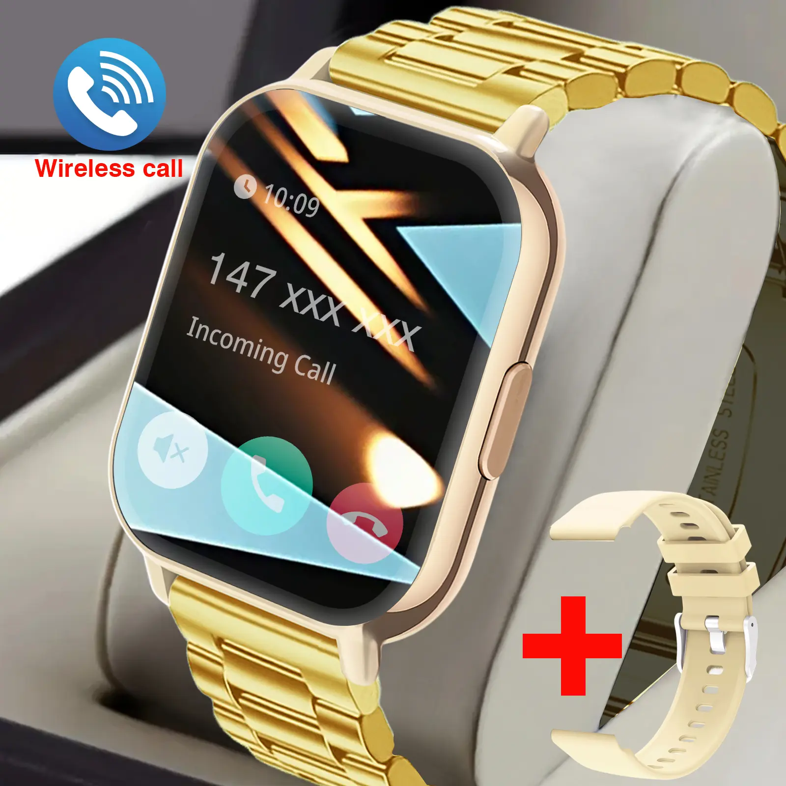 2026 Hot HD Touchscreen Digital Smart Watch (Men Women): Wireless Calling, Camera, Music Control, Sport Modes, Alarm/SMS-Call Alert, Custom Screen, Works with iOS Android
