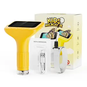 Portable Microscope, Handheld Digital Microscope with 8 Adjustable LED Lights, IPS Screen Electronic Magnifier, Suitable for Children and Adults