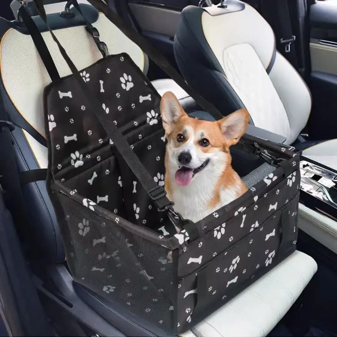 Portable Pet Car Booster Seat for Cats & Dogs, Animal Carrier, Puppy Carrier, Foldable Travel Carrier, Essential Accessory for Safe Journeys, Durable Design