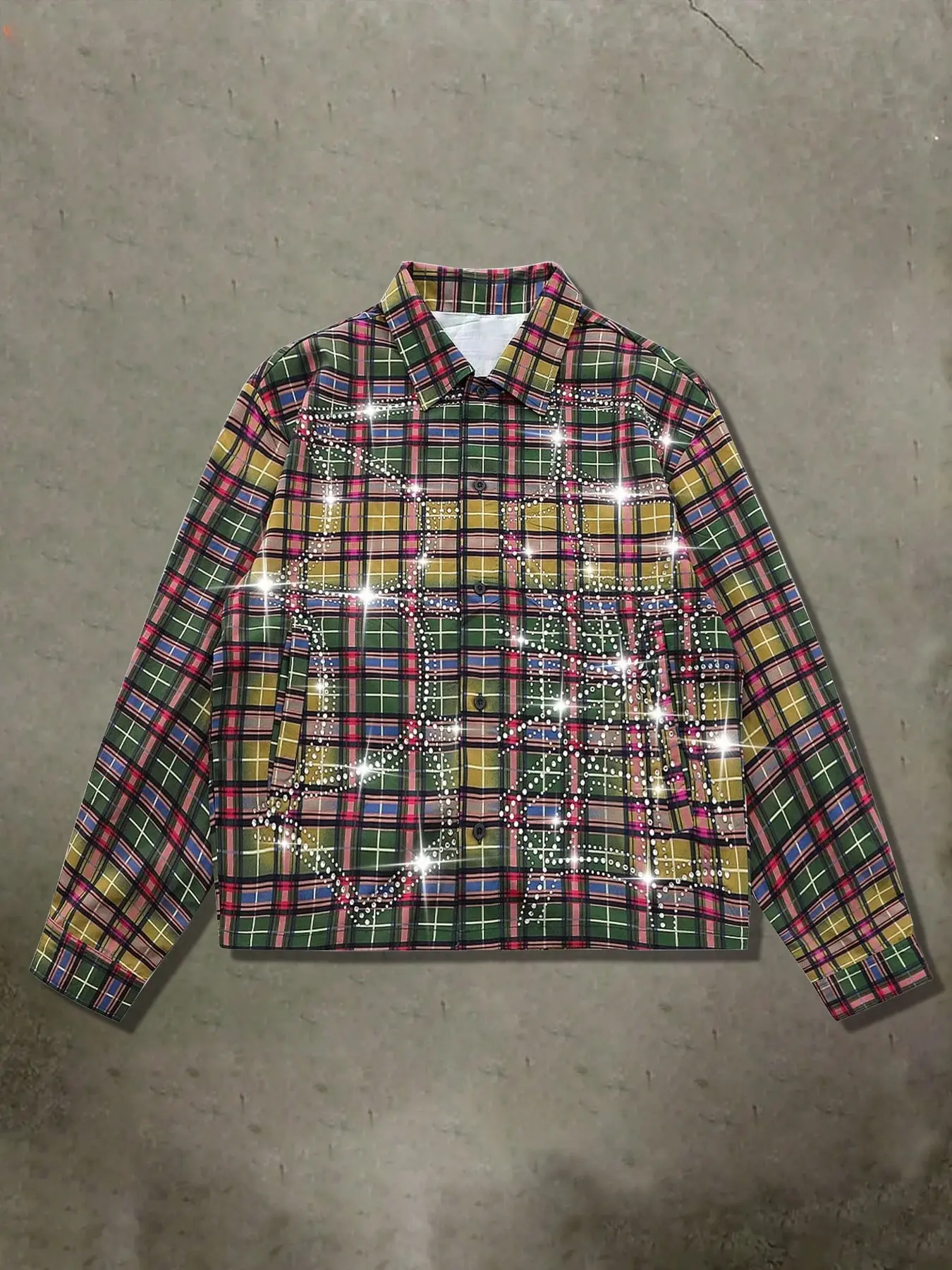 Men's Plaid Checked Shirt Casual Graphic Print Fitted Short Sleeve, Trendy Street Style, All Seasons Fashion, Outdoor Wear, Comfortable and Versatile, Menswear