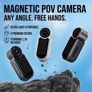 Magnetic POV Camera 4K Thumb Action with 360° Rotating Clip for Hands-Free Vlogging & Sports Lightweight Portable for Outdoor Activities Wireless