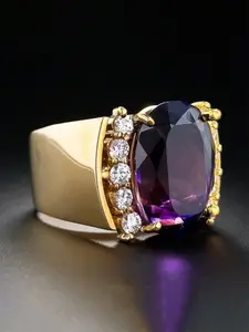 1 PC Elegant Cubic Zirconia Rings Statement Ring Bridal Engagement Ring For Women For Wedding Engagement Anniversary Party Jewelry Valentine's Day Gift