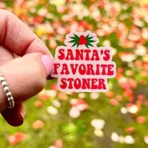 SANTA'S FAVORITE STONER STICKER