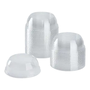 [1,000 pcs] Karat 98mm Disposable PET Plastic Dome Lids