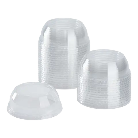 [1,000 pcs] Karat 98mm Disposable PET Plastic Dome Lids
