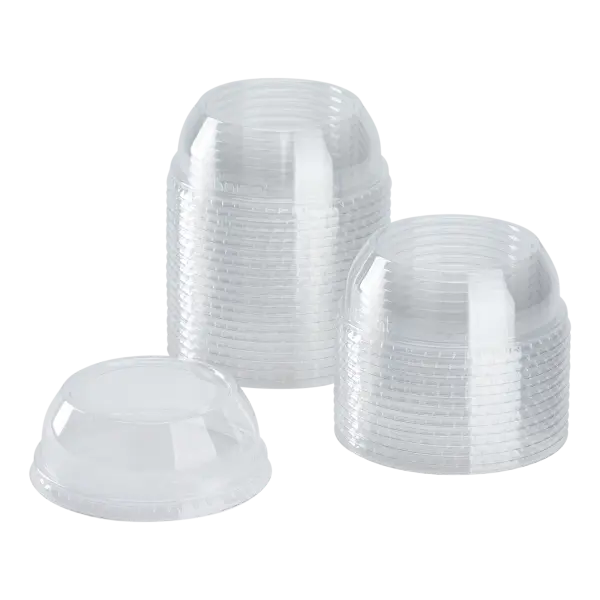[1,000 pcs] Karat 98mm Disposable PET Plastic Dome Lids