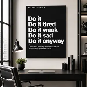 Letter Pattern Poster, Motivational Inspirational Text Pattern Wall Art, Modern Canvas Painting 12*16inch with Framed for Home Decor