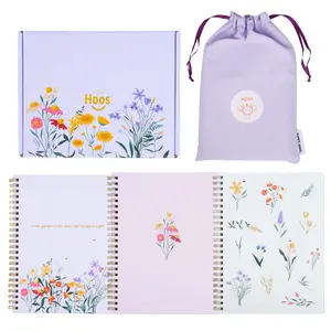 Spring Blossom Spiral Notebook Gift Set with Bag and Box