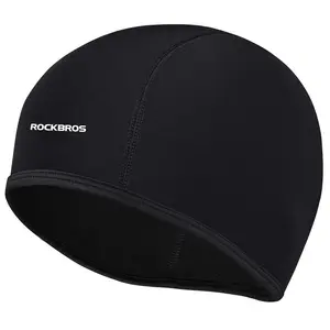 ROCKBROS Skull Cap Men's Winter Cycling Cap Windproof Warm Fleece Thermal Hat Helmet Liner Caps Black for Hiking Skiing Riding