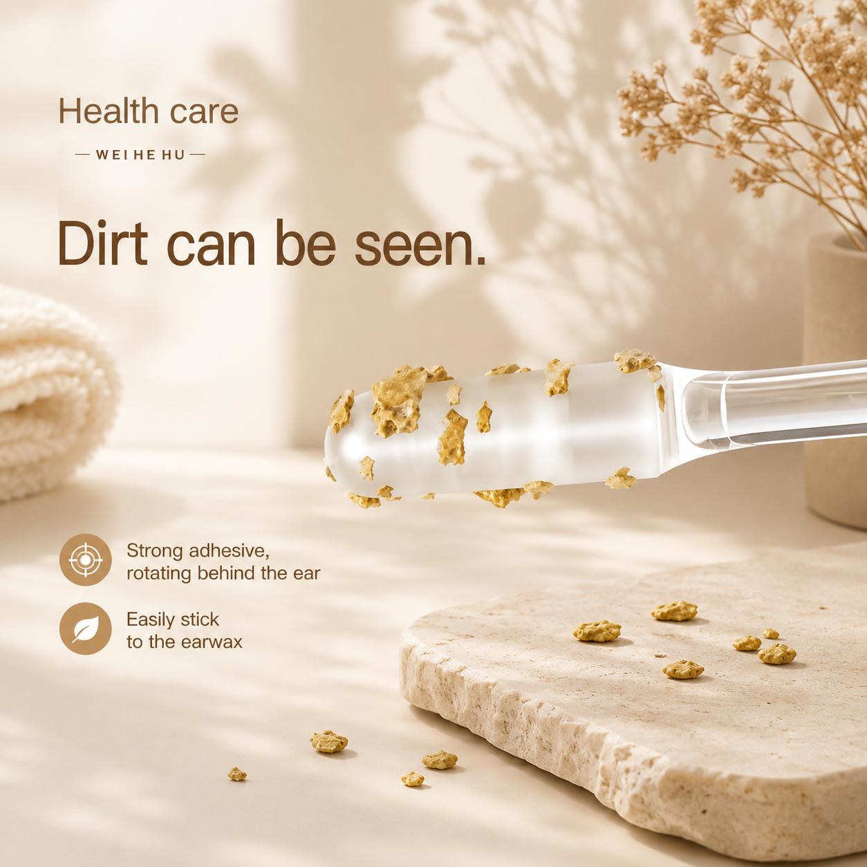 Reusable Sticky Ear Cleaning Stick, Soft Adhesive Tip for Dry Earwax, Portable Ear Cleaner & Ear Hygiene Tool