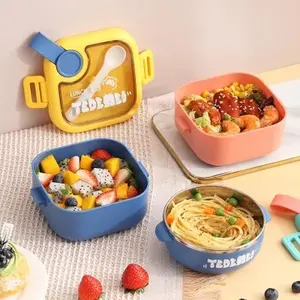 Colorful lunch bentobox with spoon Leakproof Stylish Lunch Boxes