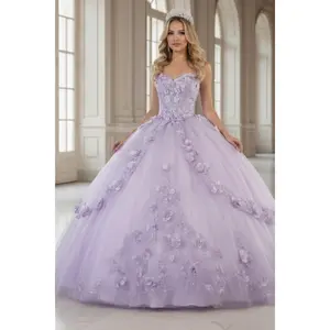 Sweet 16 Birthday Party Dress in Lilac Style Ball Gown