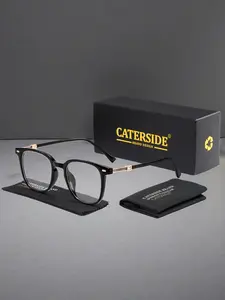 Elegant Tr Frame Glasses, Anti-Blue Light Design, Metal Feet Detail, Classic Versatile Look, Ideal for Travel & Outdoor Activities