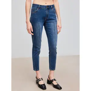 Cider [size 0-10] High Stretch Denim Low Rise Solid Pocket Cropped Legging Jeans
