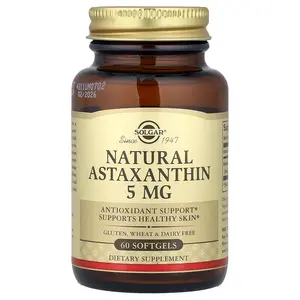 Solgar Natural Astaxanthin, 5 mg, 60 Softgels
