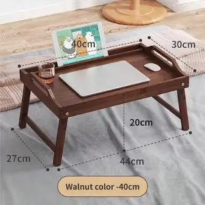 Multifunctional Folding Table, Bamboo Bedside Tray, Laptop Desk, Camping Table, Father's Day Mother's Day Gift, Easy to Place, Wooden Table