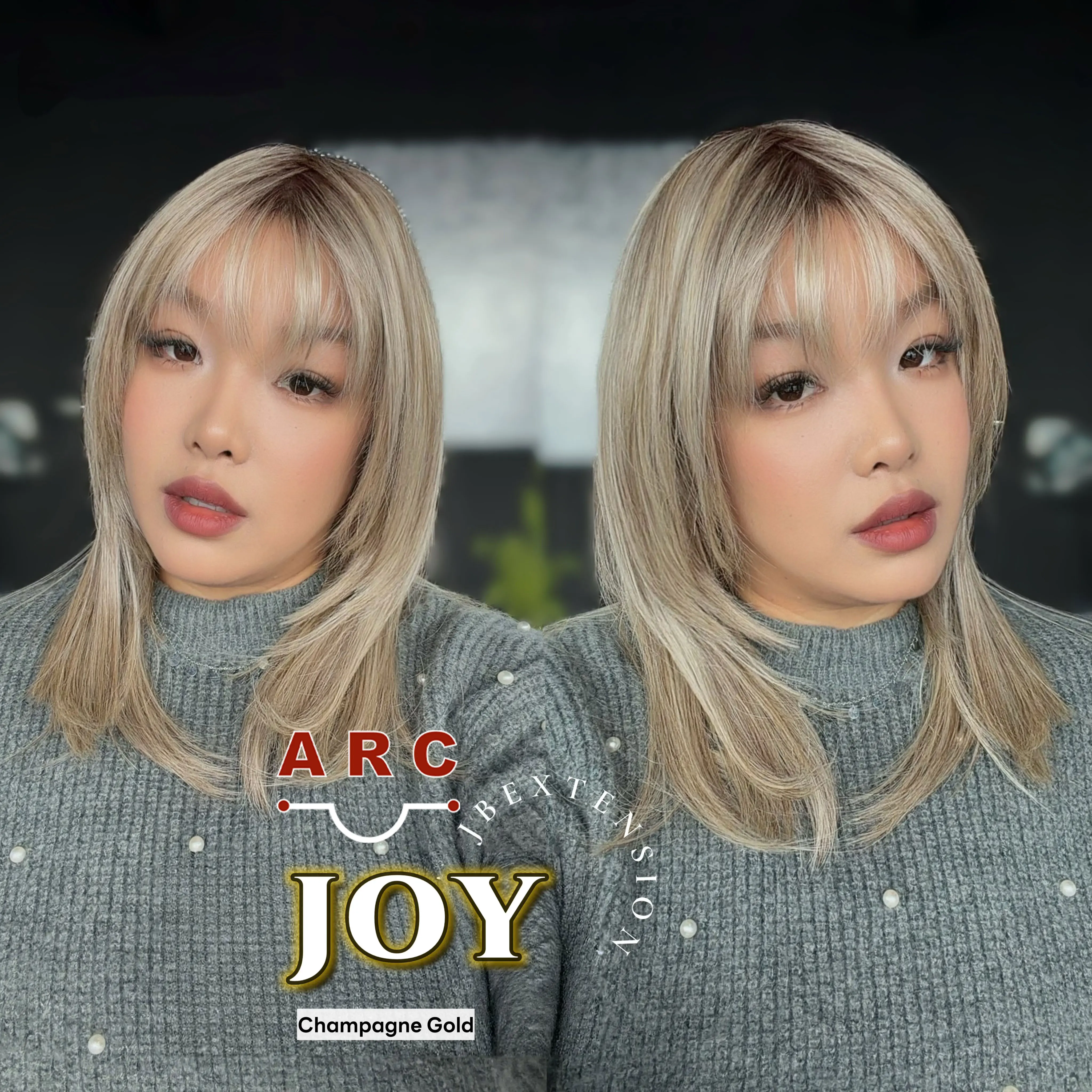 JBEXTENSION 19 Inches Pre-Cut Arc Snowflake Lace Frontlace Glueless Wig JOY【BENDY EAR TABS】