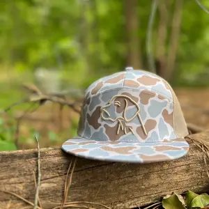 Loyal Hound + 7 Panel Flat Bill Hat with Embroidered Dog Logo - Perfect for Dog Lovers outdoor hat adjustable baseball cap