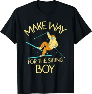 Make Way For The Skiing Boy Skier Winter Sports Ski Skiers T-Shirt - Nestorporas Shop 91B0BMGBSPLB