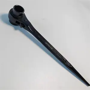 Scaffold Podger Ratchet Spanner Ratchet Wrench Double Ratchet Multifunctional Socket Wrench Site Ratcheting Tools Long Handle Bar Hammer for Construction Works (24-30mm)