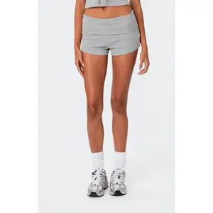 Edikted Women's Lizzy Foldover Waffle Shorts