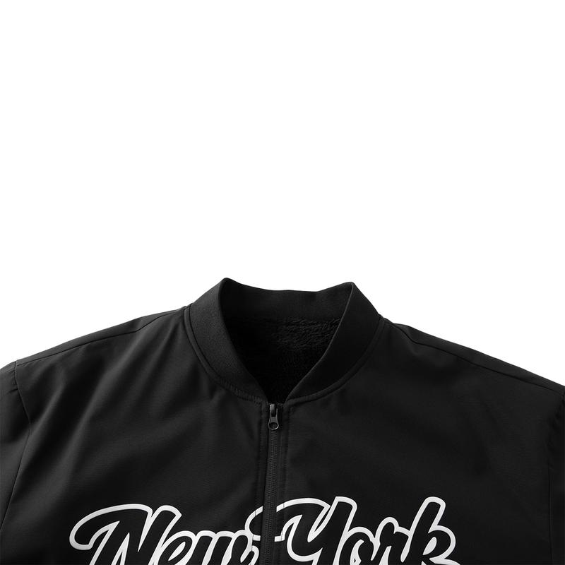 Men's trendy letter contrasting baseball jacket, light and comfortable versatile outdoor street style jacket, retro fashion zipper closure jacket, suitable for daily outings and running exercise in spring and autumn