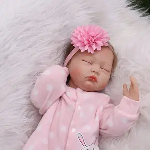 20" 50cm Rebirth Doll - Soft cloth body with vinyl limbs, cute face, and shape add a touch of realism, making it an ideal playmate for children. Birthday Christmas gift, perfect for imaginative play