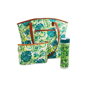 Fit and Fresh  Fit Fresh Jungle Love Barbados Beach Bag Set, Green