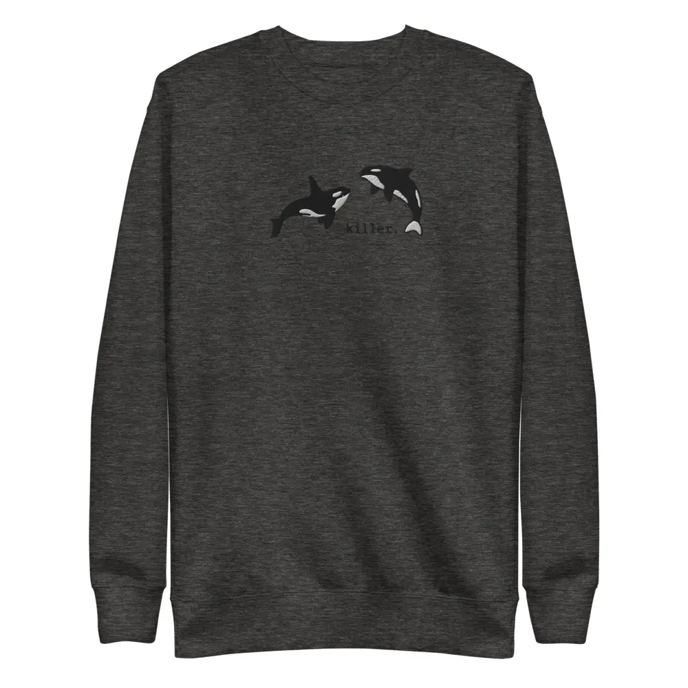 Killer Whale - Embroidered Orca Sweatshirt