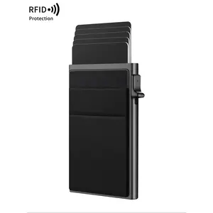 Men's Aluminum Wallet, Trifold Card Holder, Simple Design, Durable Material, Safe Credit Card Holder, Perfect for Daily Use, All Seasons Casual Style