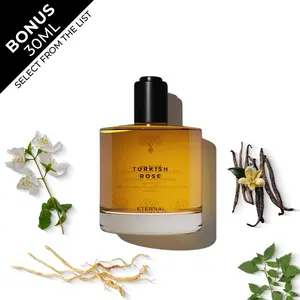 Eternal Perfume Oils – Turkish Rose Perfume Oil, Luxurious & Long-Lasting Scent for Women | 50ml with Bonus 30ml Bottle of Your Choice
