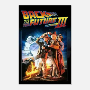 Back to the Future III Movie Poster Part 3 80s Sci Fi Film Print. No Frame