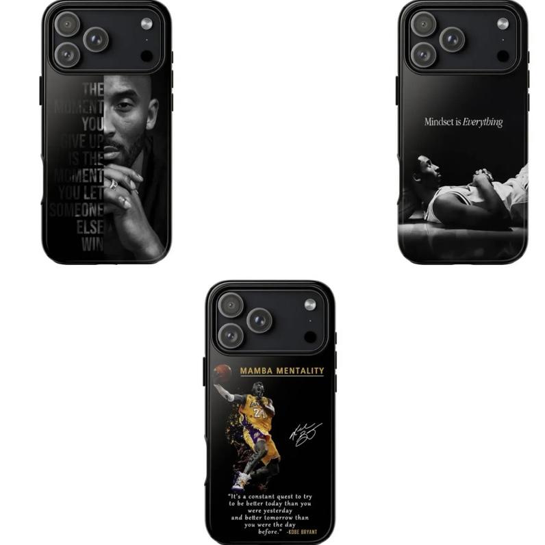 Kobe Bryant Quote Phone Case, Mamba MentalityMotivation Tough Cases, Basketball Legend MerchCases, Gift for Fans,iPhone12-17，  W19