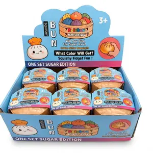 12-Piece Mystery Dumpling Squishy Collectible Item, Random Figure Mystery Kit for Stress Relief Fun