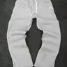 Men's Cleanfit Essential Heavyweight Fleece Joggers, Drawstring Waist, Side Slit Cuffs, Minimal Embroidered Logo, Casual Spring Fall Wear