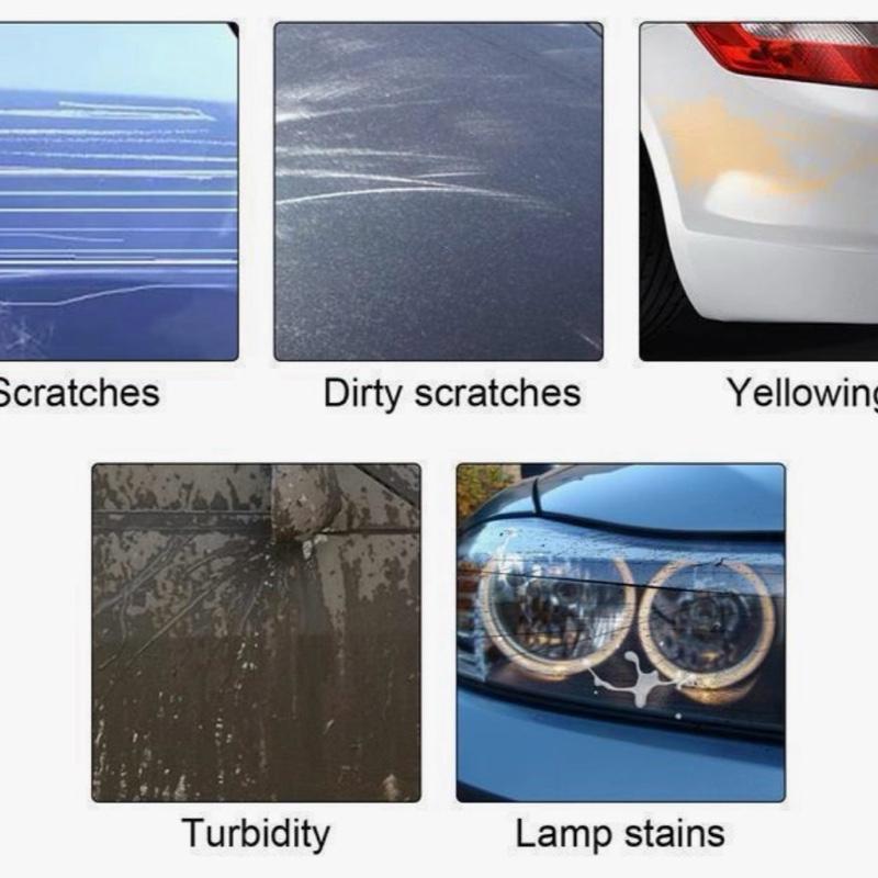 NUAN- Car Scratch Repair Paste Kit: a Scratch Remover Wax for Car Paint That Helps Reduce the Look of Light Scratches and Scuffs. Includes Sponge & Wipe.