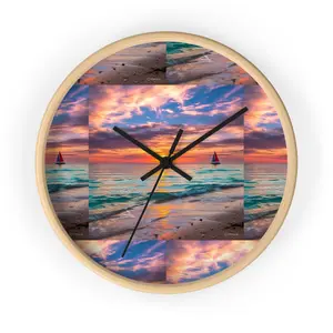 Shore Wall Clock, Coastal Decor for Beach Lovers, Nautical Home Accent, Seaside Theme Clock, Ocean View Decoration, Relaxing Beach House