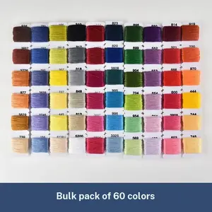 Cross Stitch Embroidery Floss Set, 50/100/120 Colors, Handmade Polyester Cotton Thread, Boxed Embroidery Threads for Crafting